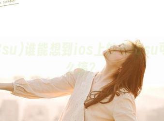 谁能想到ios上的998su可以这么搞？